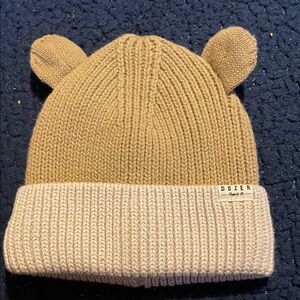 Dozer baby Tan Bear Ear Beanie
